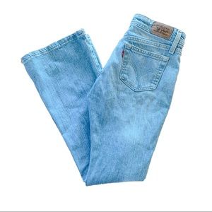 Levi’s 518 Light wash Super Low Boot Cut Jeans